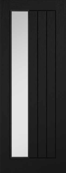 Mexicano black glazed internal door