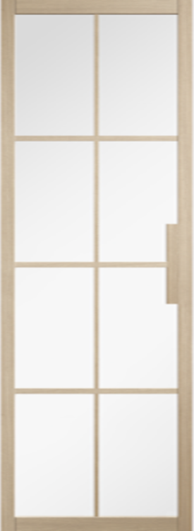 Melrose Blonde Oak Reeded Glass Internal Door