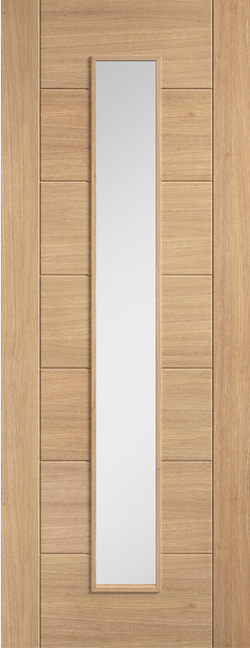 Carini Oak 1 Long light glazed internal door prefinished