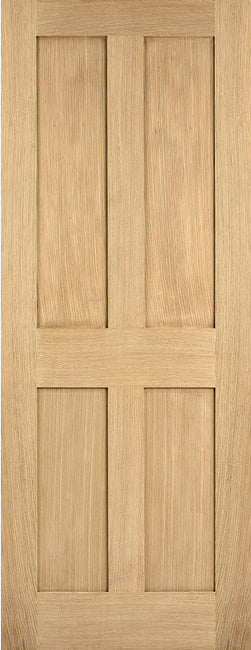 London Oak 4 panel shaker door Pre-findhed