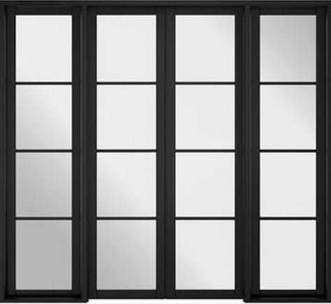 Soho W8 Black clear Glass Room Divider