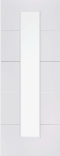 Santandor White primed Glazed Internal Door