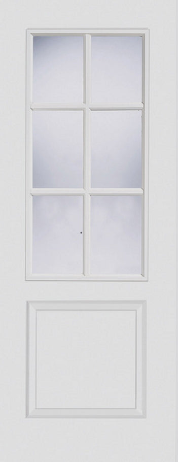 Berlin 2 Panel Prefinished smooth white, glazed Internal door.