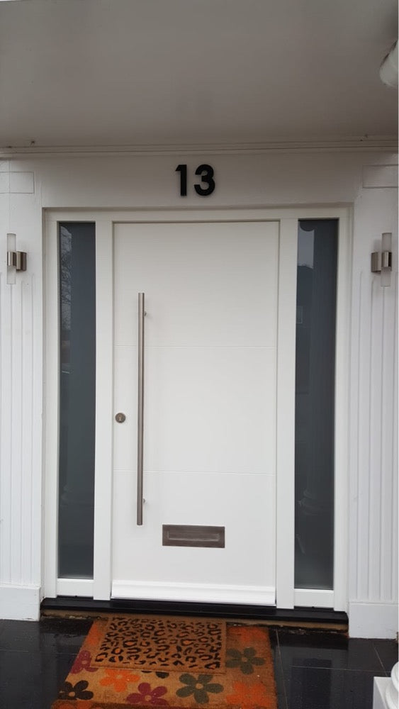 Bespoke Timber Modern Exterior Timber Door With 2 Sidelights. – Doors &  Doors