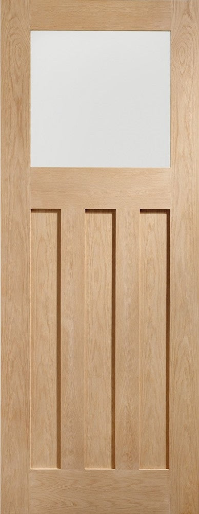 DX 1930 internal oak Door, frosted glass